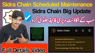 Sidra Chain Ki Kyc Kaise Kare  Sidra Chain Kyc Verification  Sidra Chain Scheduled Maintenance [upl. by Dukey]