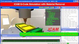 GCode Simulation using Control Emulator from ICAM Technologies cnc gcode simulation verification [upl. by Cai]