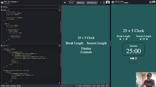 freeCodeCamp 25  5 Clock [upl. by Enaelem]