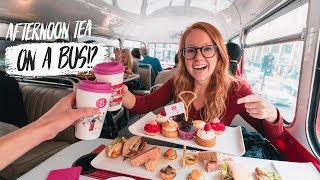 The BEST AFTERNOON TEA in LONDON  Double Decker Tea Bus 😍London England [upl. by Prosperus]