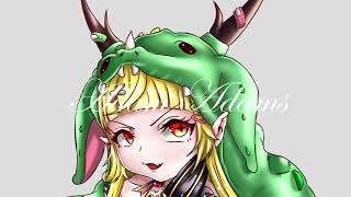 Speedpaint Adoptable 013 Loli Dragon【Clip Studio Paint】 [upl. by Atsilac]