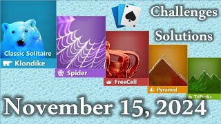 Microsoft Solitaire Collection November 15 2024 [upl. by Nivra]