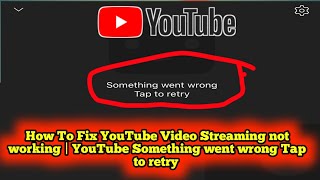 How To Fix YouTube Video Streaming not working  YouTube Something went wrong  YouTube Server down [upl. by Amalbena]