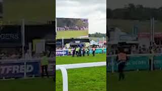 Epsom Derby protester tackled to the ground on track during race [upl. by Delora]