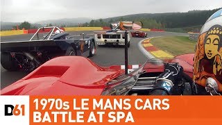 Thrilling First Lap Battle in 60s amp 70s Le Mans Cars at Spa [upl. by Allisirp]