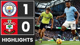 HIGHLIGHTS Manchester City 10 Southampton  Premier League [upl. by Ahsatsan]