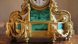 A Malachite Mounted Ormolu Mantel Clock [upl. by Ecnal19]