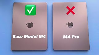 The M4 Base Model is BETTER than the M4 Pro MacBook Pro [upl. by Araht]