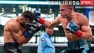 Butaev vs Stanionis HIGHLIGHTS April 16 2022  PBC on Showtime [upl. by Jestude]