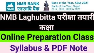 NMB Laghubitta Online Preparation Classes Tips amp tricks  Vacancy Announcement 2M [upl. by Annai589]