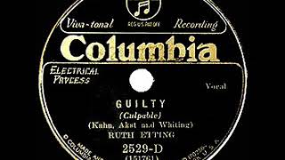 1931 HITS ARCHIVE Guilty  Ruth Etting [upl. by Ahsinra]