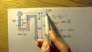 Static Pressure Example 3 Part 1 Fluid Mechanics 11 [upl. by Calvano]