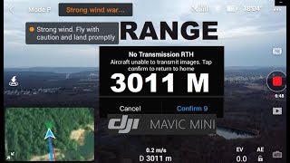 DJI Mavic Mini RANGE TEST Low Light Camera Test 1080p 30 fps FLIGHT TIME Review [upl. by Huxham]