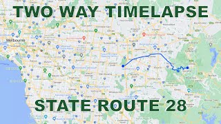 TWO WAY TIMELAPSE  State Route 28  State Routes Melbourne Time Lapse Driving 4K [upl. by Nodanrb]