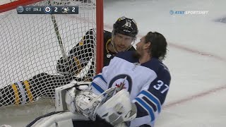 Sidney Crosby Shows Immediate Concern For Connor Hellebuyck After Making Contact [upl. by Ihcego]