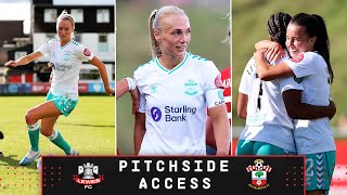 WOMENS PITCHSIDE ACCESS Lewes A  A closer look at Saints opening day win at The Dripping Pan [upl. by Nedrob979]