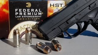 45 ACP SHORT BARREL TEST 230 gr P Federal HST [upl. by Sikko]