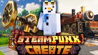 I Started the Ultimate CREATE MOD World in STEAMPUNK Minecraft [upl. by Ilsel]