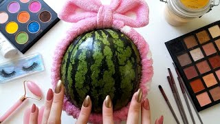 ASMR Makeup on Watermelon🍉 No talking [upl. by Nnylarac172]