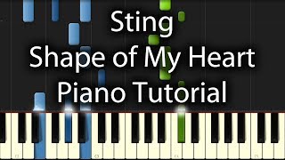 Sting  Shape of My Heart Tutorial How to play on Piano [upl. by Aimej]