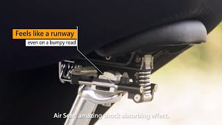 Air Seat  Fullfloating saddle suspension system TheBestSuspension BikeSuspension [upl. by Thorbert]