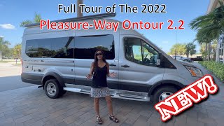 Tour The NEW 2022 Pleasure Way Ontour 22 Built On The Ford Transit 350 Platform [upl. by Aydan]