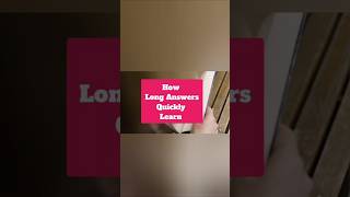 How Long Answers learn Quickly shortsfeed shorts short trending [upl. by Tomasine965]