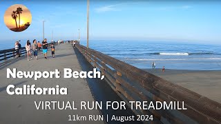 Virtual Run  Newport Beach California  Morning August 2024 [upl. by Otrebmal41]