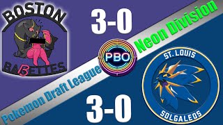 Pokémon Draft League  St Louis Solgaleos VS Boston Babettes  S7 W4 Neon Div [upl. by Gerkman]