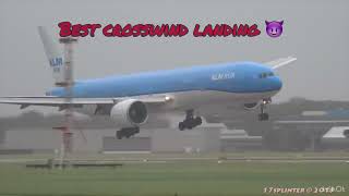 best crosswind landing avgeeks aviation planespotting b777 boeing [upl. by Nyssa]