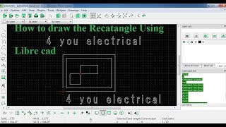 How to Use and Draw the Rectangle and Line commands in Lbrecad [upl. by Lyrrehs]