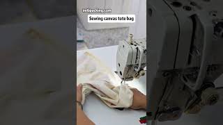 Sewing canvas tote bag custombag bagfactory initipacking [upl. by Reseda]