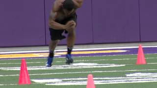 UNI Football Pro Day  Terrell Sinkfield  40 yard dash [upl. by Bruni]