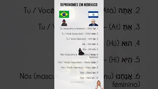 Vocabulário Hebraico  Pronomes [upl. by Sorensen]