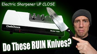 Do Electric Knife Sharpeners Actually Work With ULTRA CLOSE UPS [upl. by Ri]