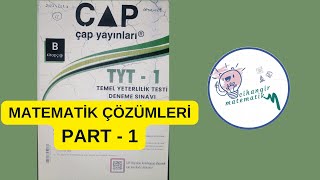 Çap Yayınları Denemesi TYT Matematik Çözümleri 2023  Part 1 Cevap Anahtarı PDF [upl. by Quennie6]