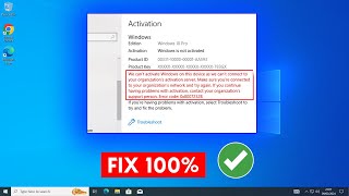 FIX we cant activate windows on this device as we cant connect to your organization activation [upl. by Sill226]