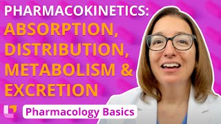 Pharmacokinetics Absorption Distribution Metabolism Excretion  Pharmacology Basics LevelUpRN [upl. by Wilbert899]