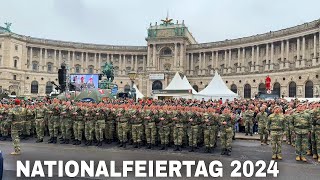 Nationalfeiertag Österreich 2024  Heldenplatz Angelobung [upl. by Acilgna795]