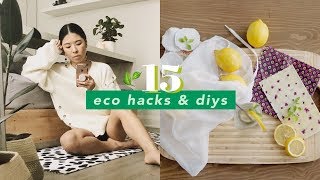 15 Eco Hacks amp DIYs to Start a Sustainable Life [upl. by Etnom]