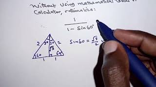 How to RATIONALIZE Surds in Trigonometry WORKED EXAMPLE [upl. by Battista78]