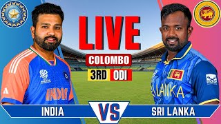 IND VS SL Live Match  Live Score amp Commentary  INDIA vs SRI LANKA 3rd ODI Live Match Today [upl. by Anaidirib70]