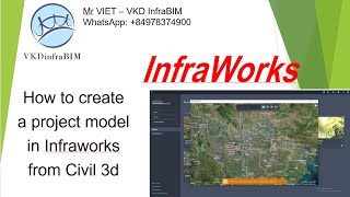 How to create a project model in Infraworks from Civil 3d [upl. by Sacrod]