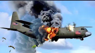 Today a US C130 plane carrying 5 generals and 300 soldiers was shot down by the Houthis [upl. by Mackenie]