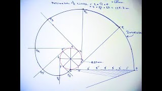 how to draw involute of a circle  Engineering Drawing  All In One [upl. by Lorens]