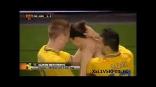 Ibrahimovic Goal Vs England 42 Amazing Overhead Bicycle Kick Goal  Swedish Commentary [upl. by Herzel]