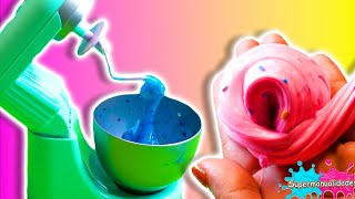 Haciendo Slime con mini batidora So Slime DIY  Supermanualidades [upl. by Ekusuy]