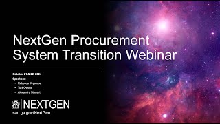 GAWORK Procurement System Transition Plan Webinar 2 Oct 22 2024 [upl. by Gabey]