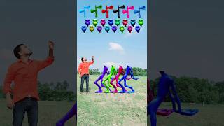 green purple red amp blue domi to cosita alien dancing and Me Correct head matching game Magic video [upl. by Einahc]