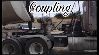 Coupling tractor trailer [upl. by Gipsy704]